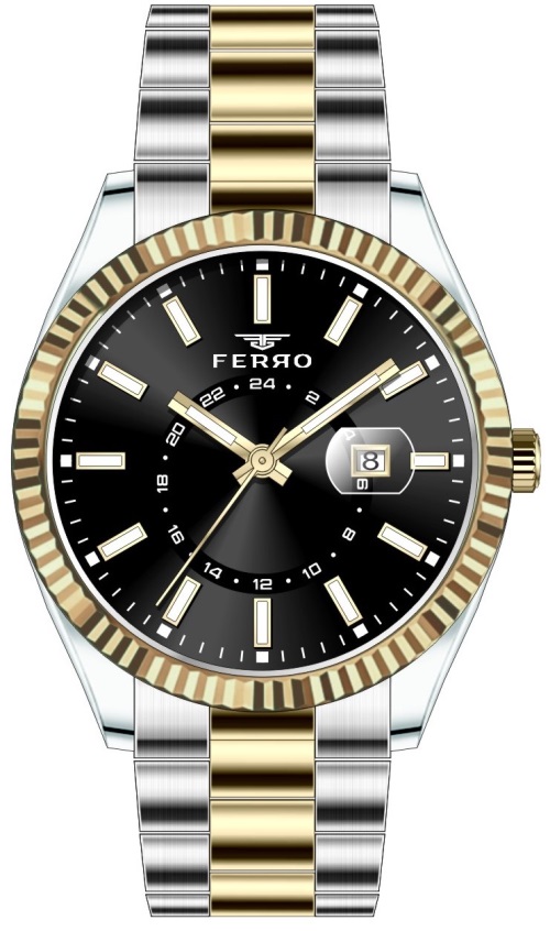 Ferro F11288A-D2 43 Mm Gold Erkek Kol Saati
