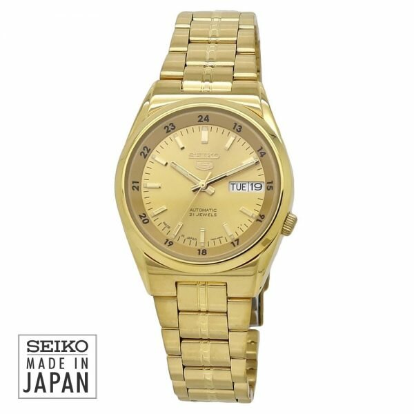 Seiko 5 Japan Snk574J1 Otomatik Çelik Altın Rengi 39 Mm Erkek Kol Saati