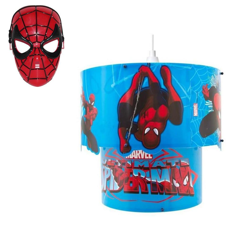Lisanslı 3D Spiderman Sihirli Tavan Sarkıtı + Spiderman Maske - Çocuk Avize - Örümcek Adam Sarkıt