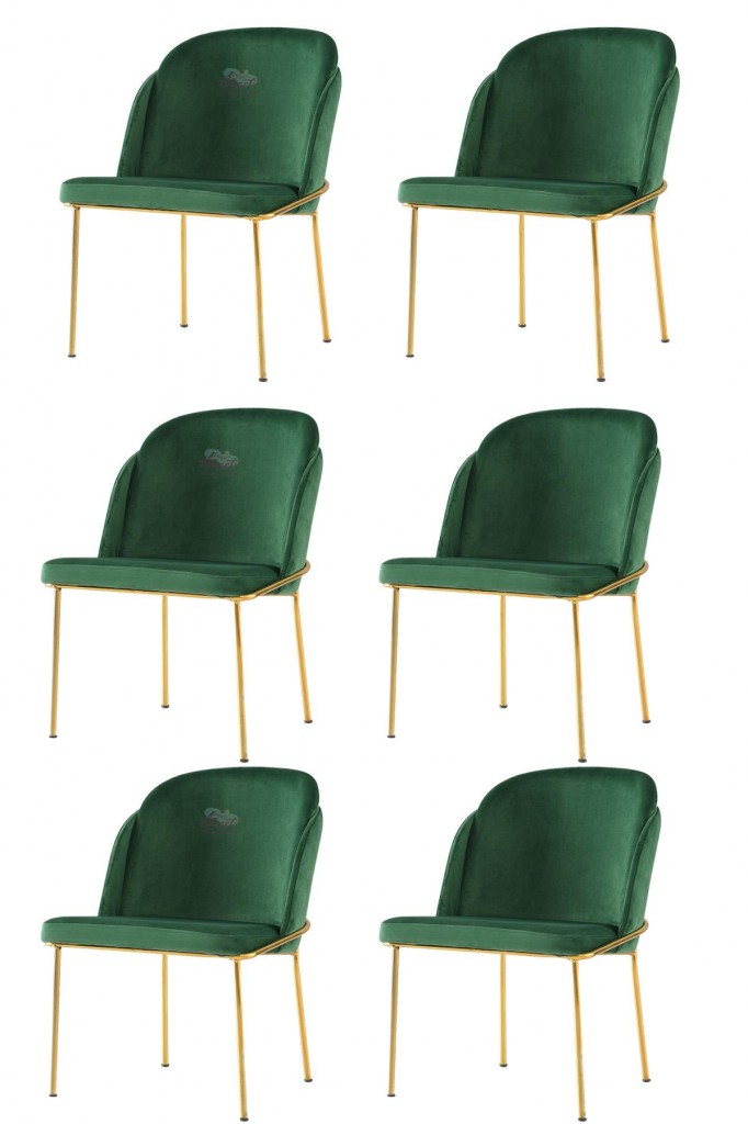 6 Adet Limon Sandalye Metal Gold Sandalye Mutfak Salon Yemek Odası Sandalyesi