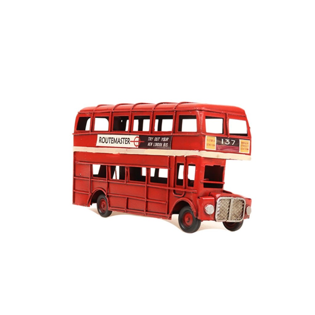 8272 Dekorati̇f Metal Londra Şehi̇r Otobüsü Bi̇blo