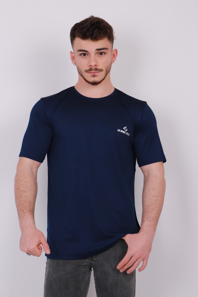 Erkek Mikro Polyester Performans Antrenman Sporcu T-Shirt - Laci