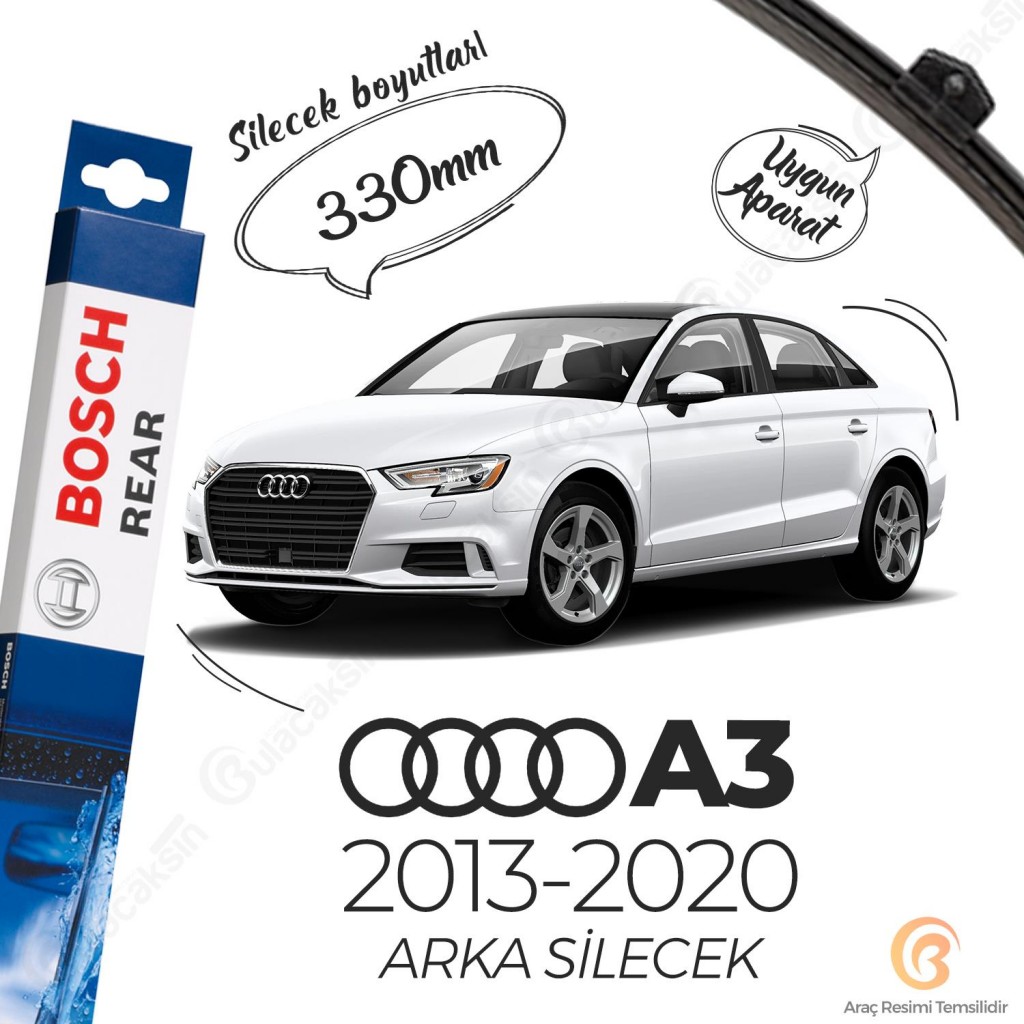 Audi A3 Arka Silecek (2013-2020) Bosch Rear A332H
