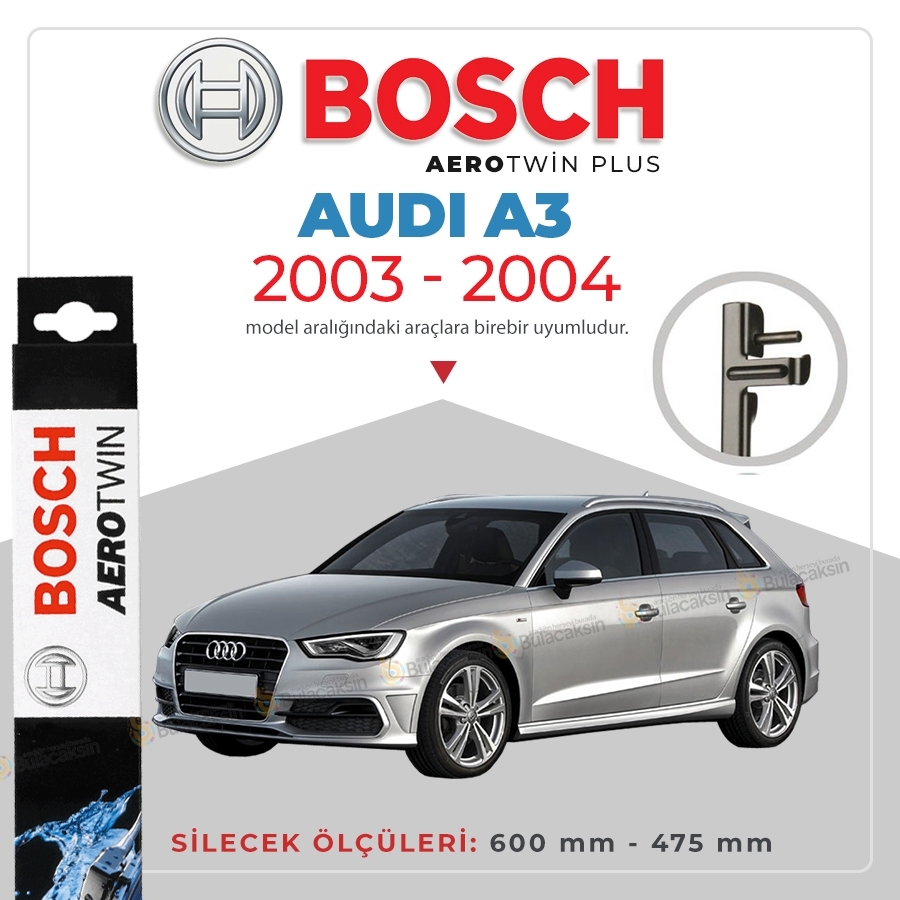 Audi A3 Muz Silecek Takımı (2003-2004) Bosch Aerotwin