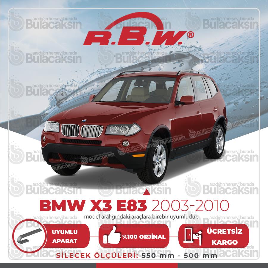 Bmw X3 E83 Muz Silecek Takımı (2003-2010) Rbw
