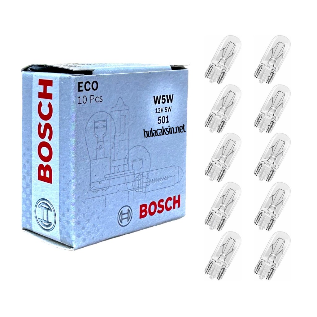 Bosch Eco Dipsiz Ampul 12V 5W T10 W5W 10'Lu Paket