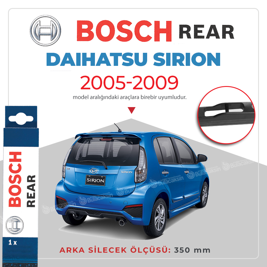 Bosch Rear Daihatsu Sirion 2005 - 2009 Arka Silecek - H352