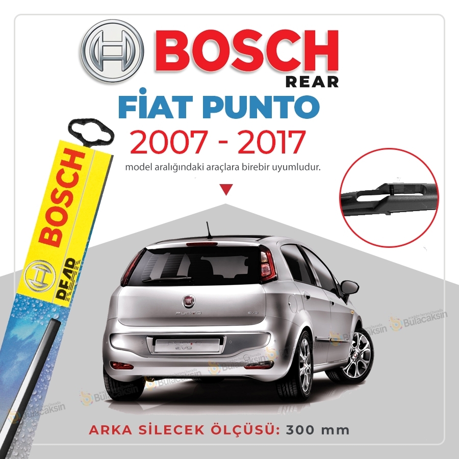 Bosch Rear Fiat Punto 2007 - 2017 Arka Silecek - H301