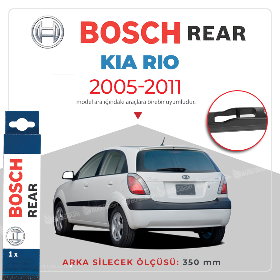 Bosch Rear Kia Rio 2005 - 2011 Arka Silecek - H352
