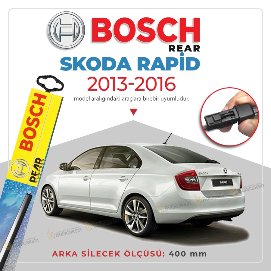Bosch Rear Skoda Rapid 2012 - 2017 Arka Silecek - A403H