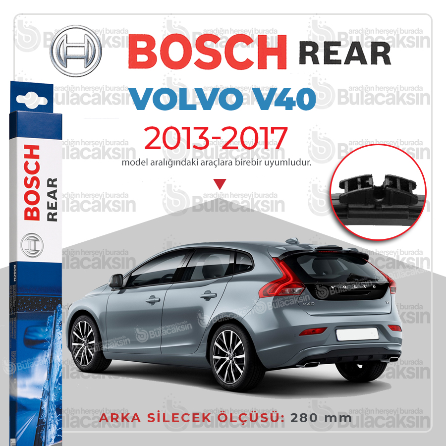 Bosch Rear Volvo V40 2013 - 2017 Arka Silecek - A281H
