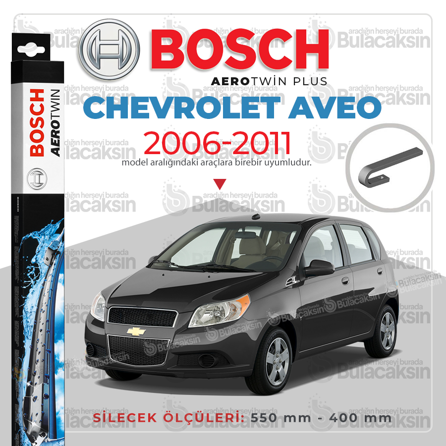 Chevrolet Aveo Hb Muz Silecek Takımı (2006-2011) Bosch Aerotwin