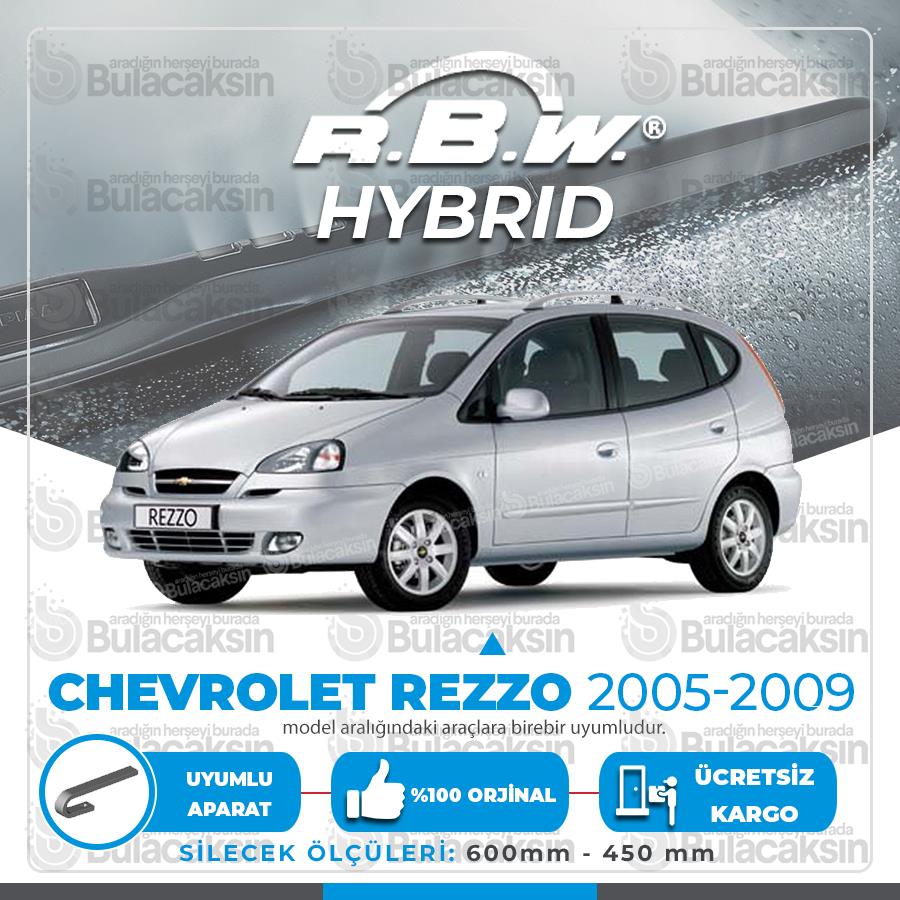 Chevrolet Rezzo Ön Silecek Takımı (2005-2009) Rbw Hibrit