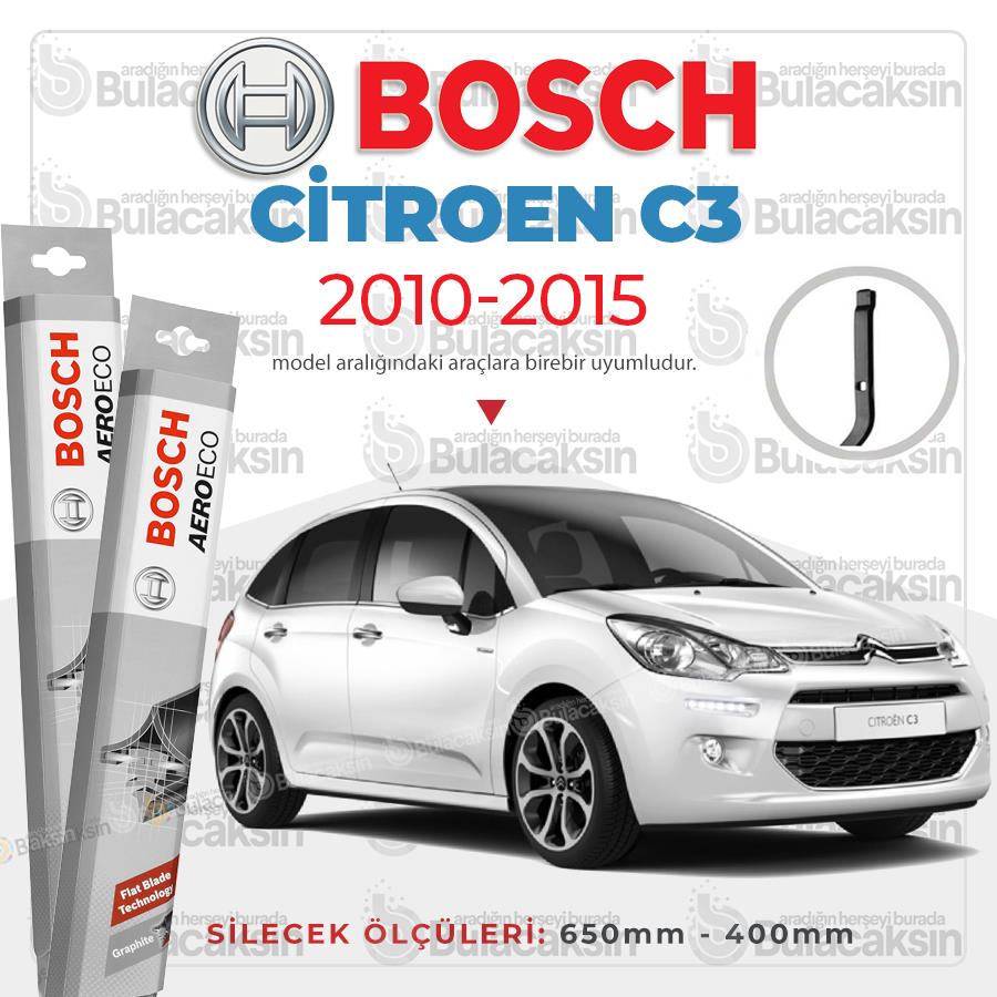 Citroen C3 Muz Silecek Takımı (2010-2015) Bosch Aeroeco