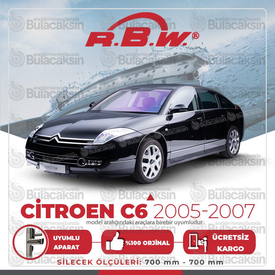 Citroen C6 Muz Silecek Takımı (2005-2007) Rbw