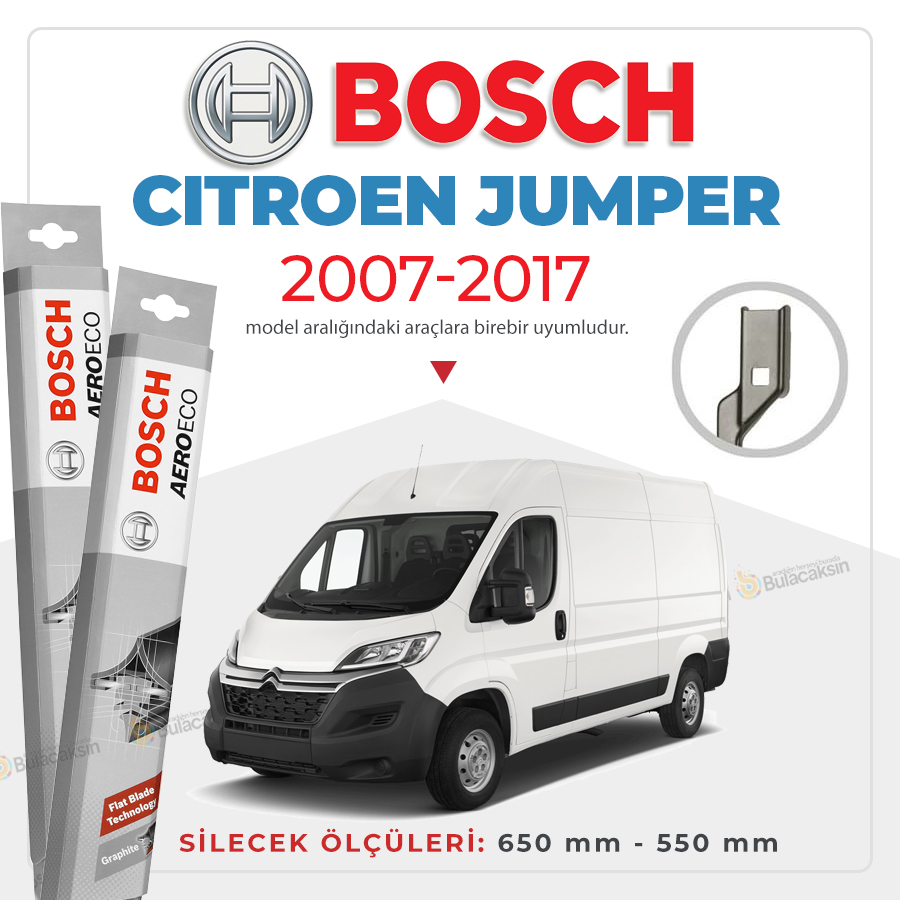 Citroen Jumper Muz Silecek Takımı (2007-2017) Bosch Aeroeco