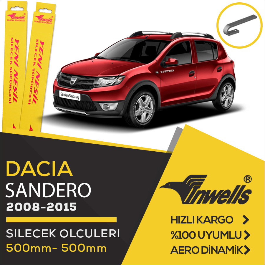 Dacia Sandero Muz Silecek Takımı (2008-2014) İnwells