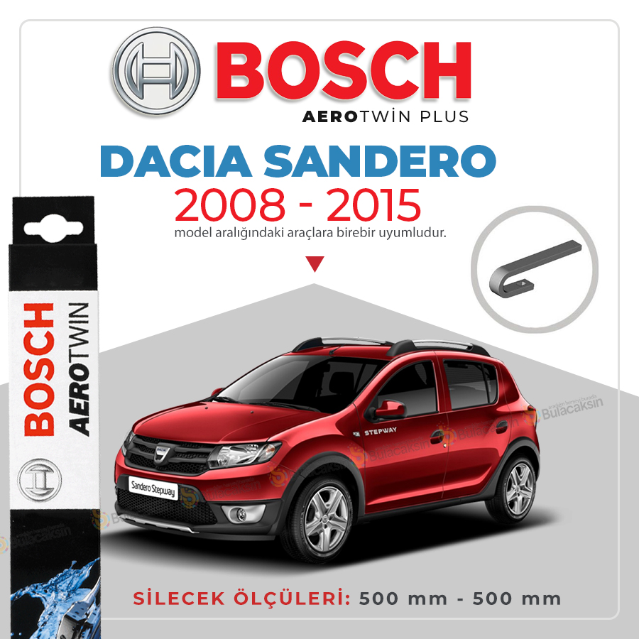 Dacia Sandero Muz Silecek Takımı (2008-2015) Bosch Aerotwin