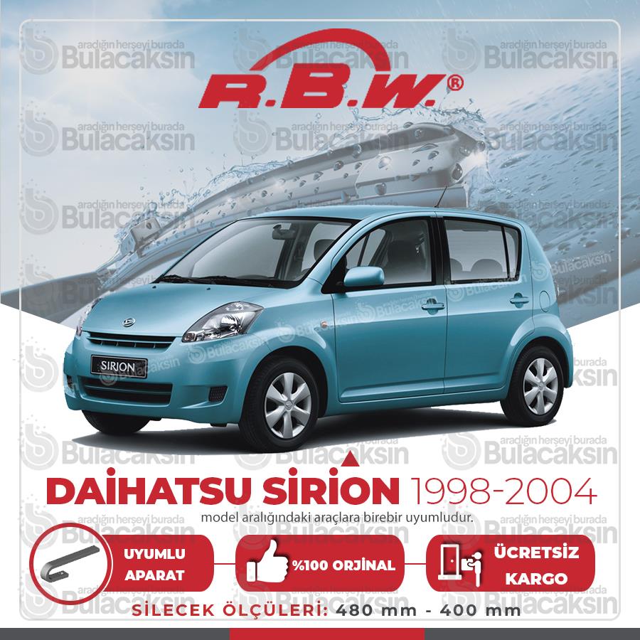 Daihatsu Sirion Muz Silecek Takımı (1998-2004) Rbw
