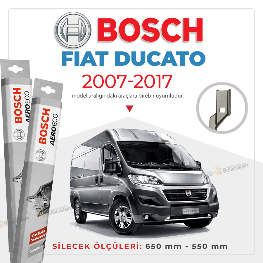 Fiat Ducato Muz Silecek Takımı (2007-2017) Bosch Aeroeco