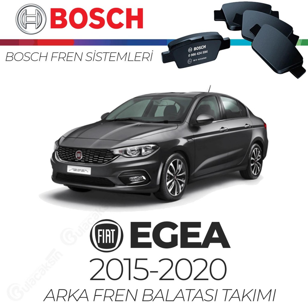 Fiat Egea 2015 - 2020 Arka Fren Balata Takımı - Bosch