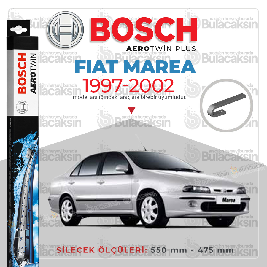 Fiat Marea Muz Silecek Takımı (1997-2002) Bosch Aerotwin