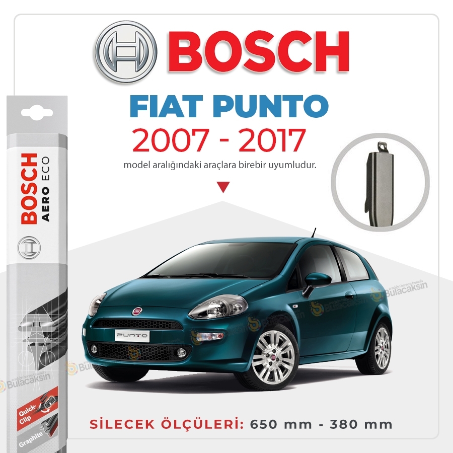 Fiat Punto Muz Silecek Takımı (2007-2017) Bosch Aeroeco