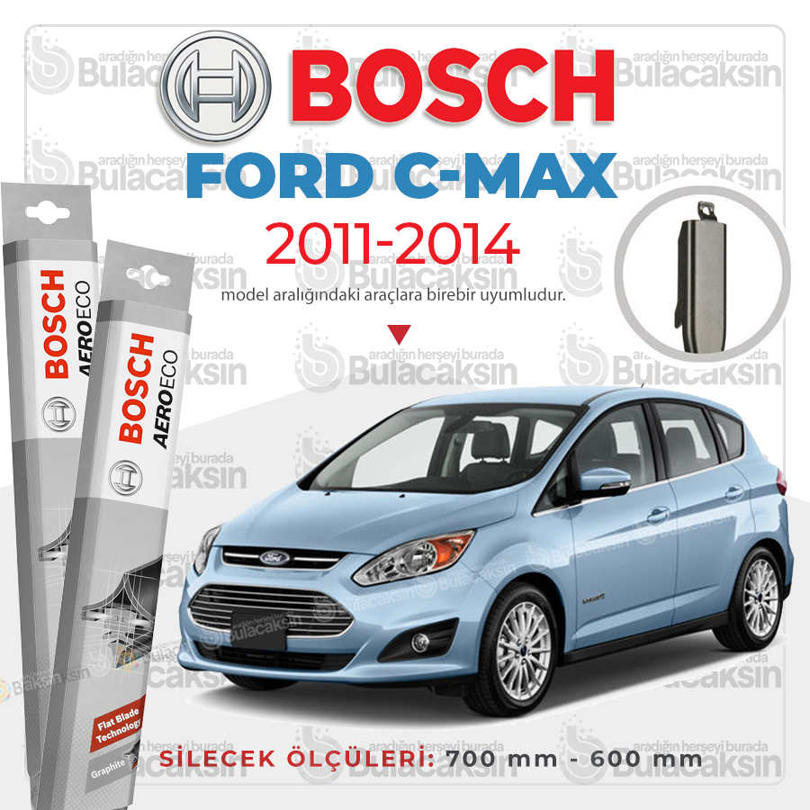 Ford C-Max Muz Silecek Takımı (2011-2014) Bosch Aeroeco