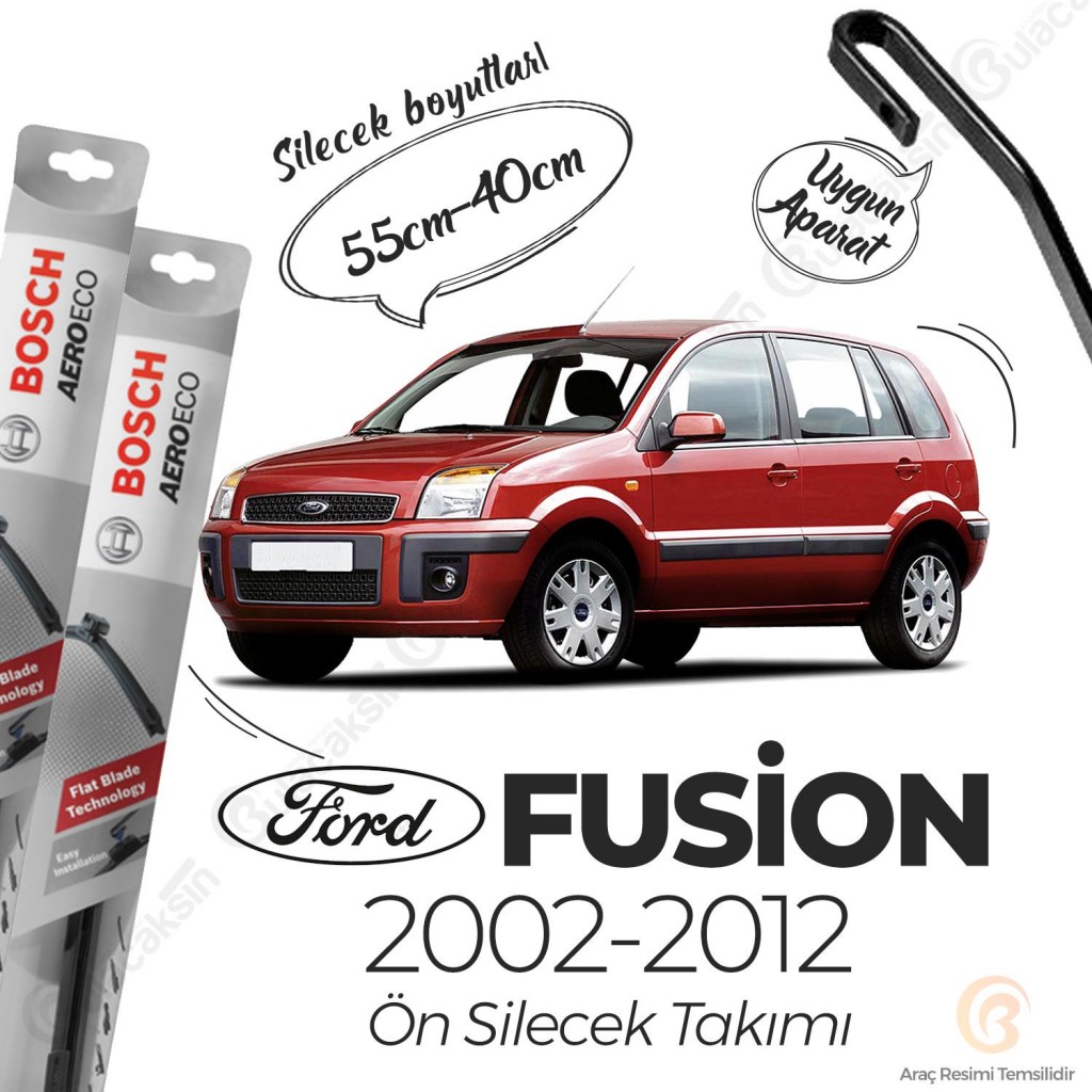 Ford Fusion Muz Silecek Takımı (2002-2012) Bosch Aeroeco