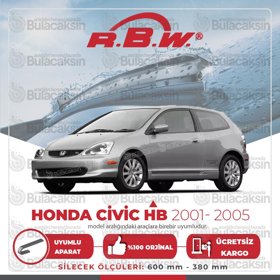 Honda Civic Hb Muz Silecek Takımı (2001-2005) Rbw