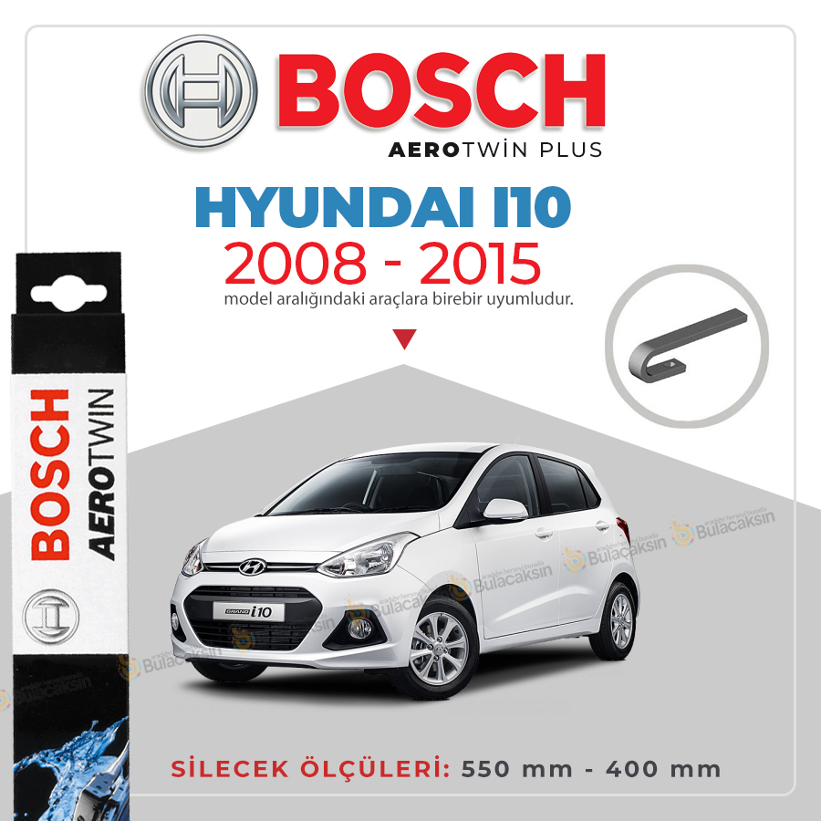 Hyundai I10 Muz Silecek Takımı (2008-2015) Bosch Aerotwin