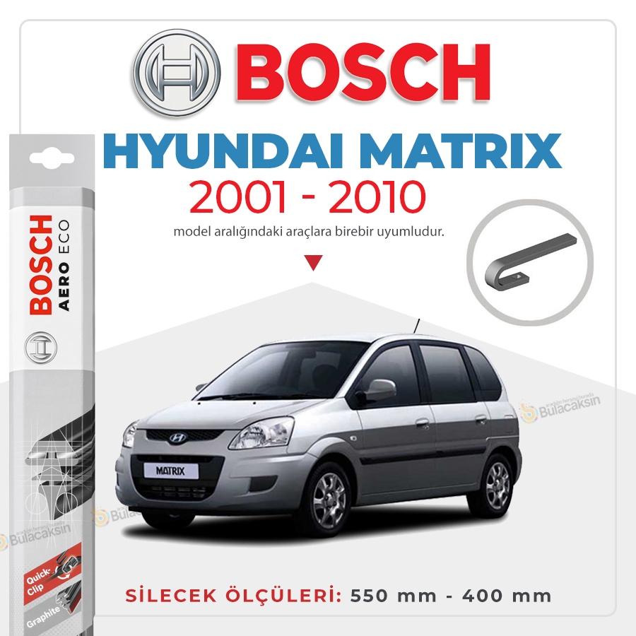 Hyundai Matrix Muz Silecek Takımı (2001-2010) Bosch Aeroeco