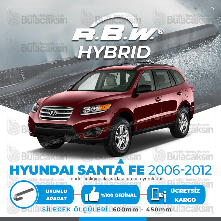 Hyundai Santa Fe Ön Silecek Takımı (2006-2012) Rbw Hibrit