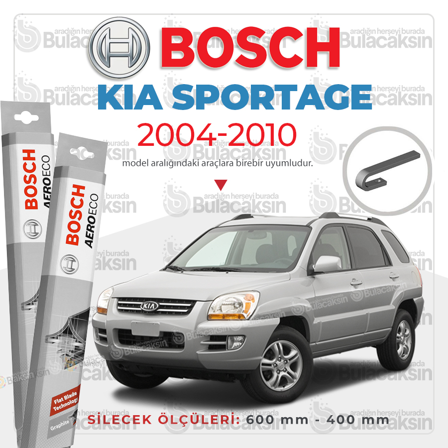 Kia Sportage Muz Silecek Takımı (2004-2010) Bosch Aeroeco