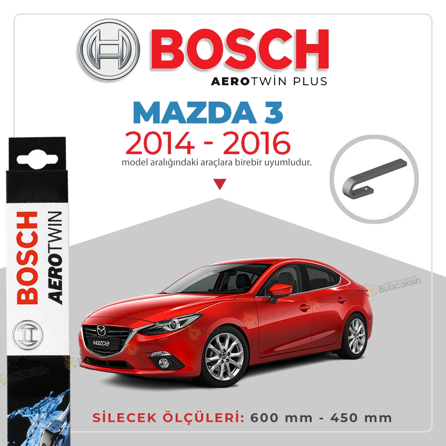 Mazda 3 Hb Muz Silecek Takımı (2014-2016) Bosch Aerotwin