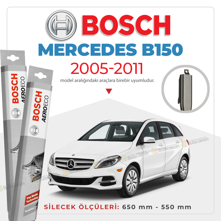 Mercedes B150 W245 Muz Silecek Takımı (2005-2011) Bosch Aeroeco