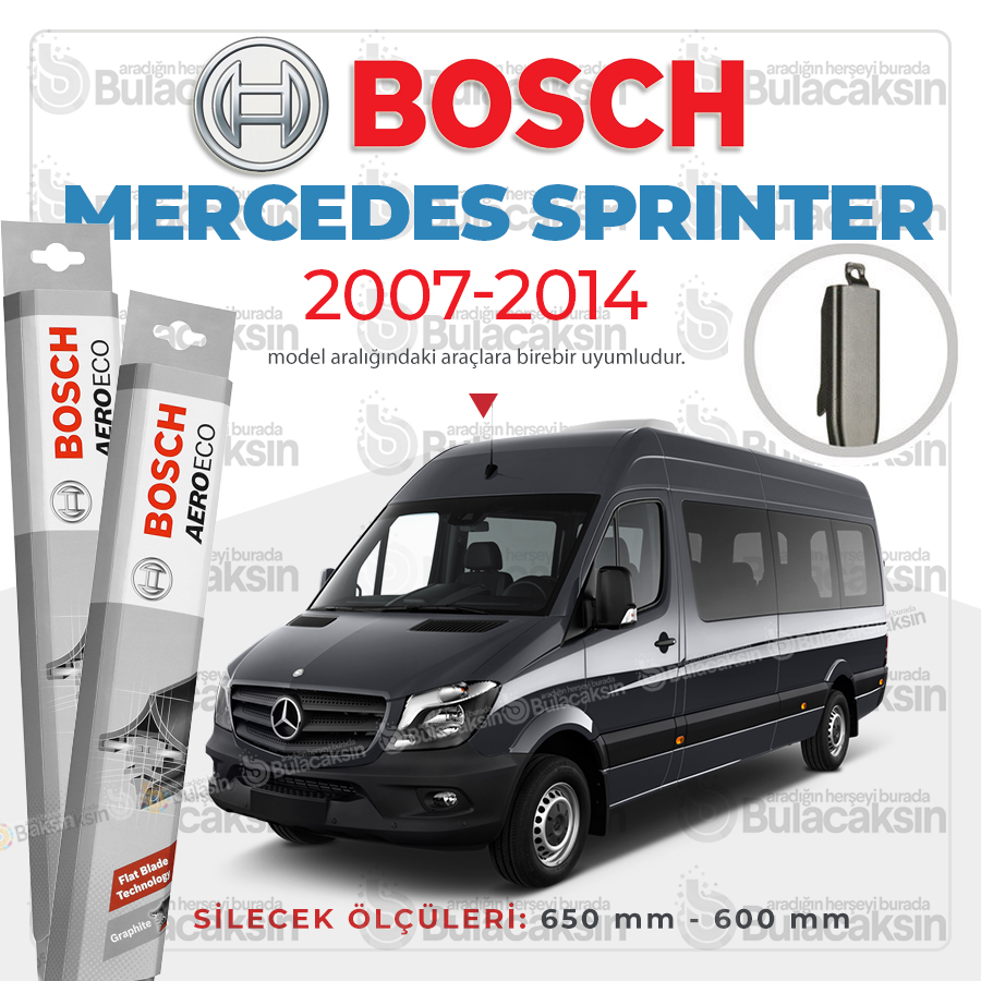 Mercedes Sprinter Muz Silecek Takımı (2007-2014) Bosch Aeroeco