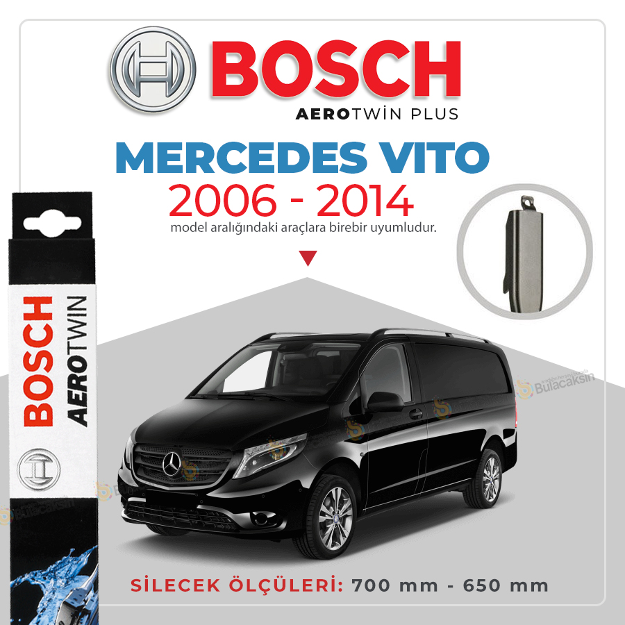 Mercedes Vito Muz Silecek Takımı (2006-2014) Bosch Aerotwin
