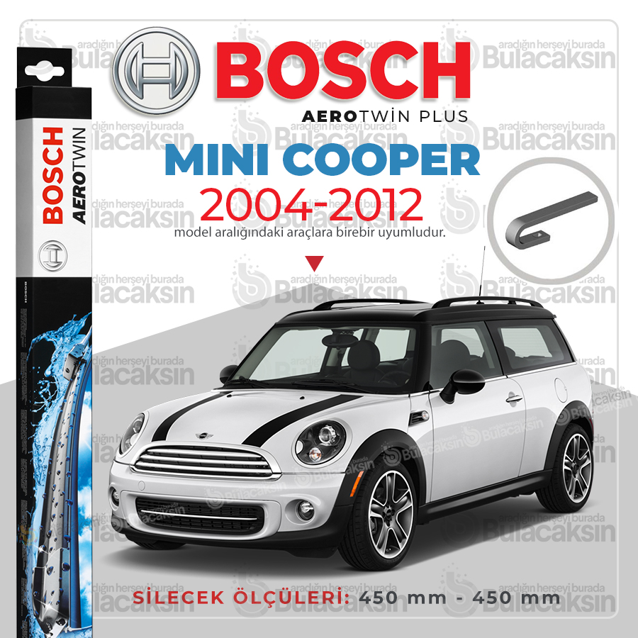 Mini Cooper Muz Silecek Takımı (2004-2012) Bosch Aerotwin