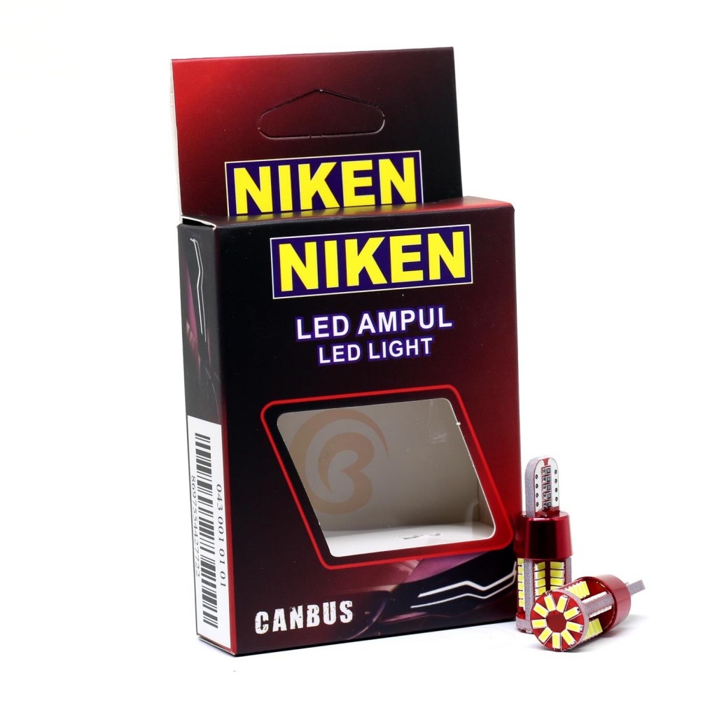 Niken 12V T10 Dipsiz Ampul 57 Led'li 2’Li Set - Beyaz Işık