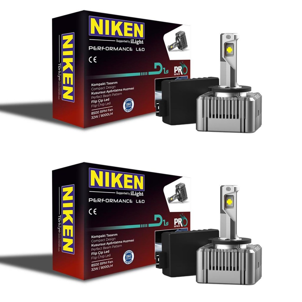 Niken D1S Led Xenon 6500K 8000 Lumen Beyaz Işık 2 Adet