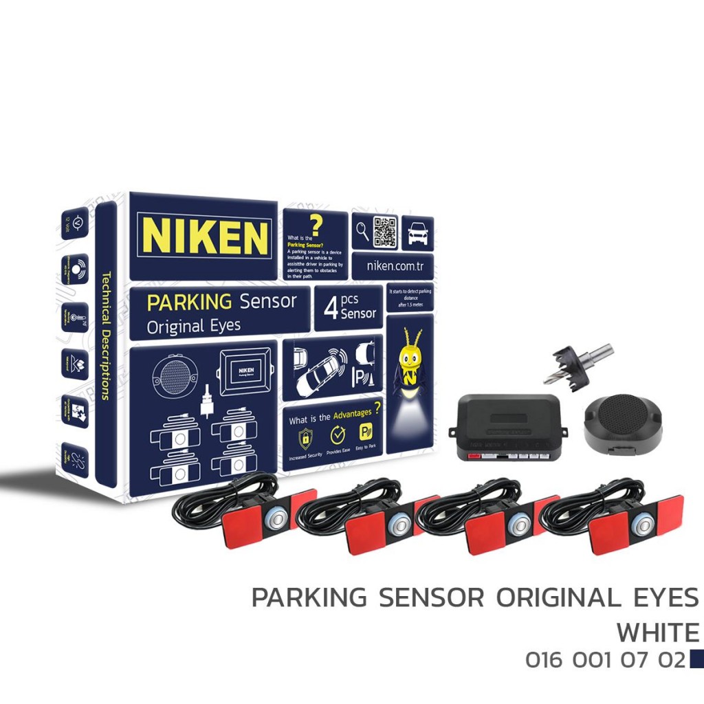 Niken Orjinal Lens Görünümlü Sesli Park Sensörü Gri