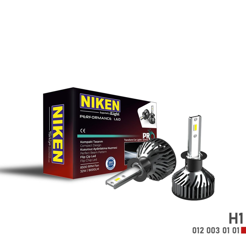 Niken Pro Serisi Flip Led Xenon Zenon H1 6500K - Slim Fan