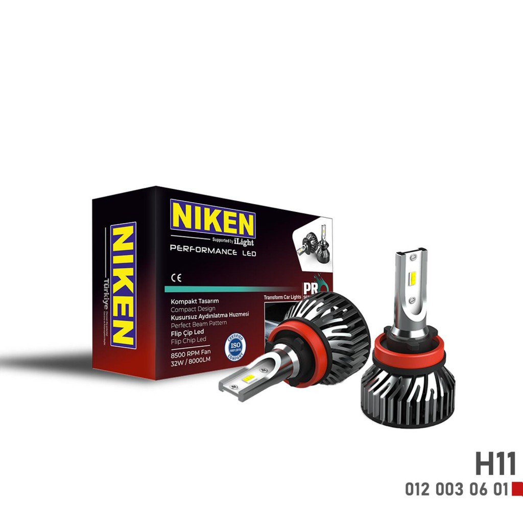 Niken Pro Serisi Flip Led Xenon Zenon H11 6500K - Slim Fan