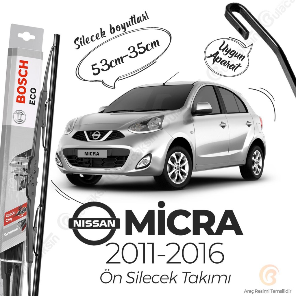 Nissan Micra Muz Silecek Takımı (2011-2016) Bosch Eco
