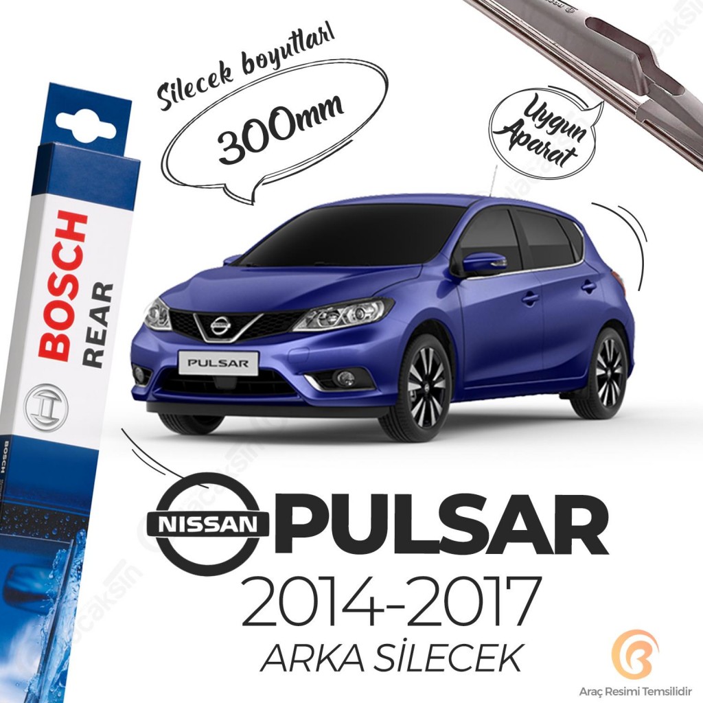 Nissan Pulsar Arka Silecek (2014-2017) Bosch Rear H301