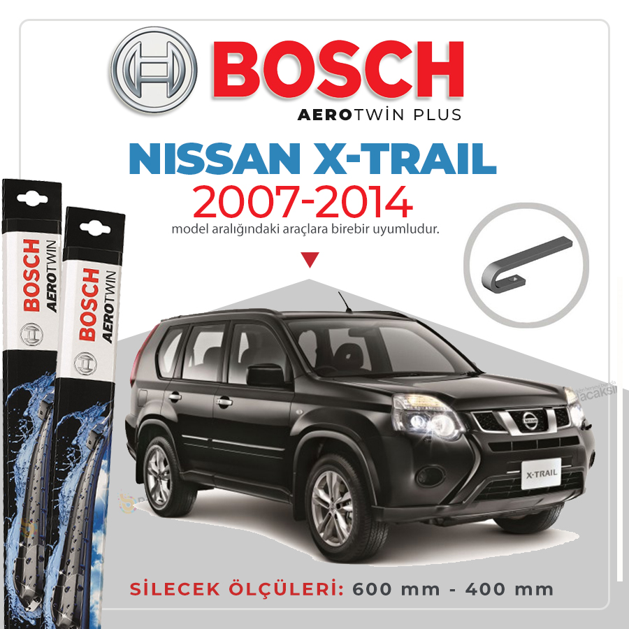 Nissan X-Trail Muz Silecek Takımı (2007-2014) Bosch Aerotwin