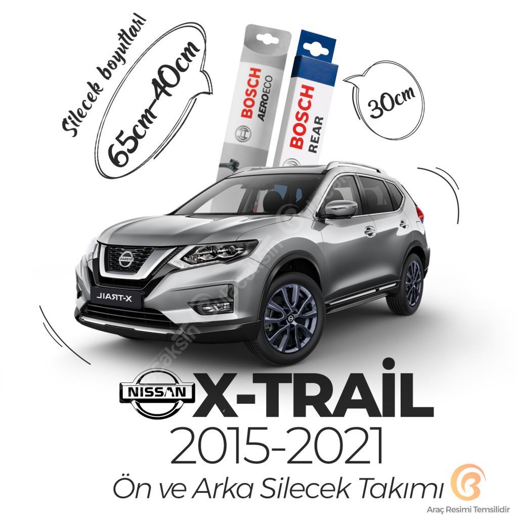 Nissan X-Trail Ön Arka Silecek Seti (2015-2021) Bosch Aeroeco
