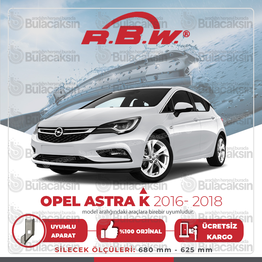 Opel Astra K Muz Silecek Takımı (2016-2018) Rbw
