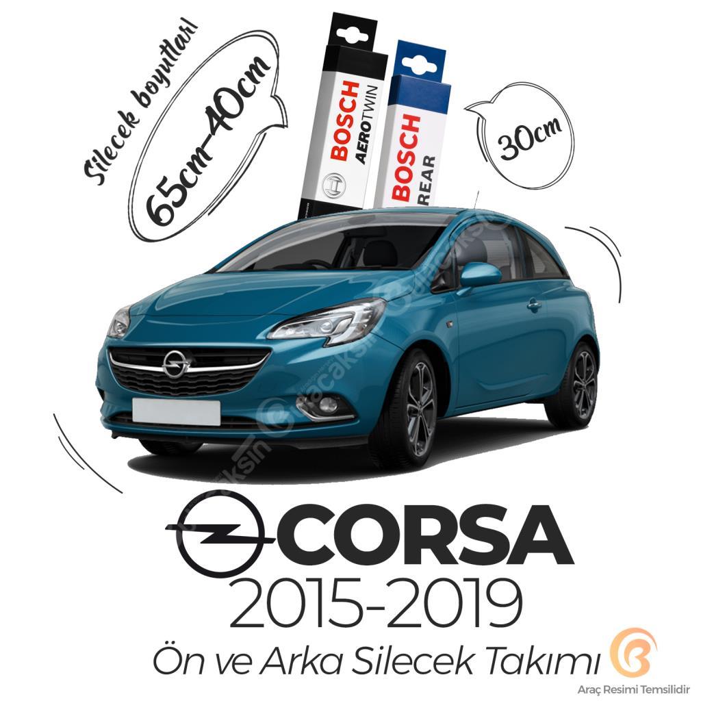 Opel Corsa E Ön Arka Silecek Seti (2015-2019) Bosch Aerotwin